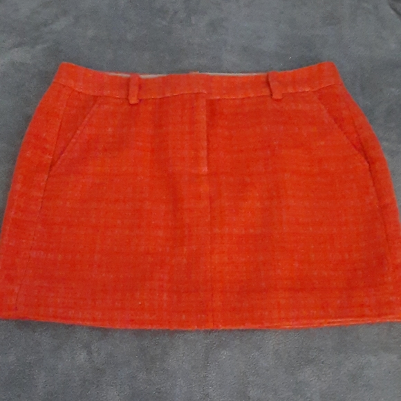 J. Crew Dresses & Skirts - J Crew Wool Orange Skirt